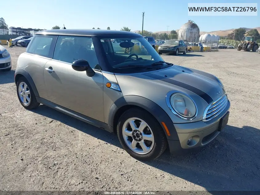 2010 Mini Cooper VIN: WMWMF3C58ATZ26796 Lot: 45630576