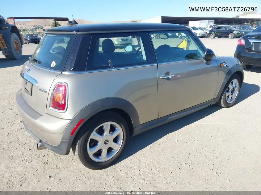 2010 Mini Cooper VIN: WMWMF3C58ATZ26796 Lot: 45630576
