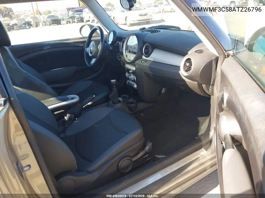 2010 Mini Cooper VIN: WMWMF3C58ATZ26796 Lot: 45630576