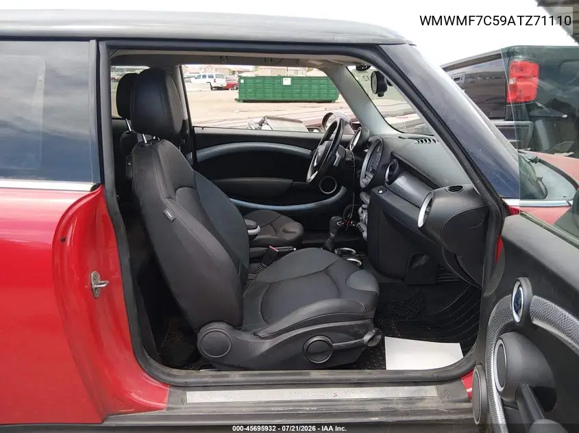 2010 Mini Cooper S VIN: WMWMF7C59ATZ71110 Lot: 45695932
