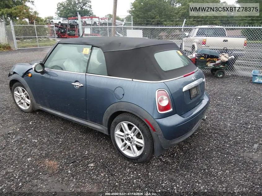 2011 Mini Cooper VIN: WMWZN3C5XBTZ78375 Lot: 45561522