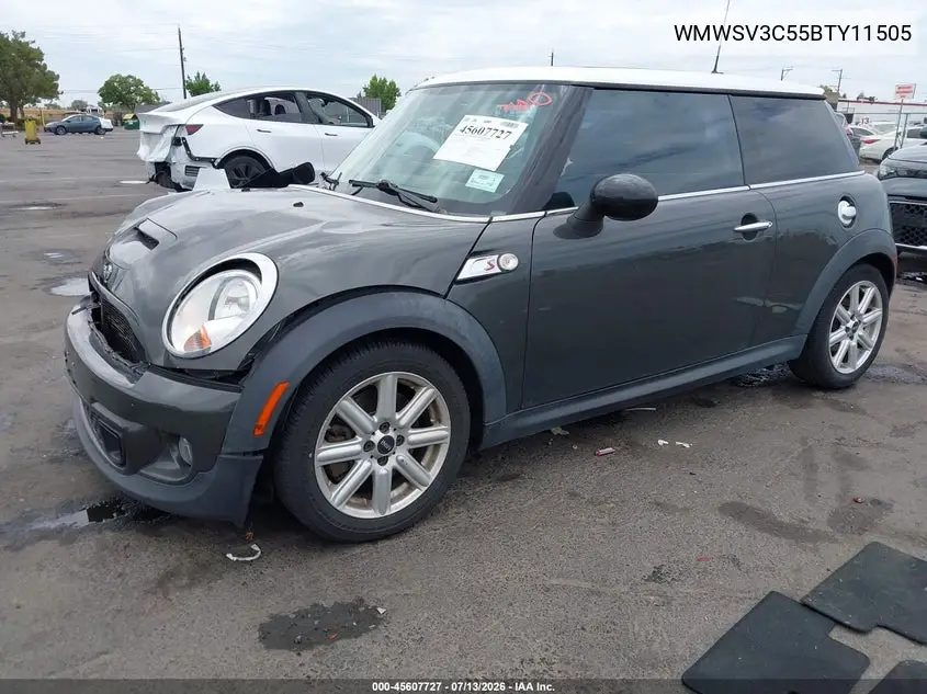 2011 Mini Cooper S VIN: WMWSV3C55BTY11505 Lot: 45607727