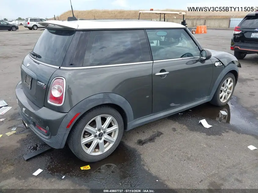 2011 Mini Cooper S VIN: WMWSV3C55BTY11505 Lot: 45607727