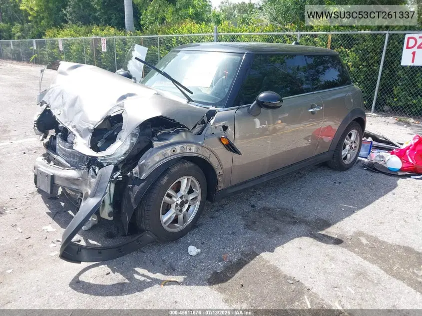 2012 Mini Cooper VIN: WMWSU3C53CT261337 Lot: 45611676