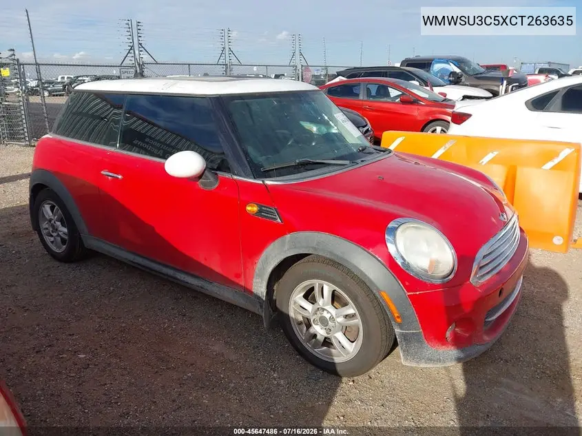 2012 Mini Cooper VIN: WMWSU3C5XCT263635 Lot: 45647486