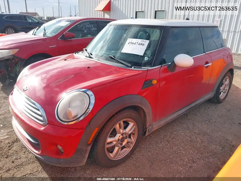 2012 Mini Cooper VIN: WMWSU3C5XCT263635 Lot: 45647486