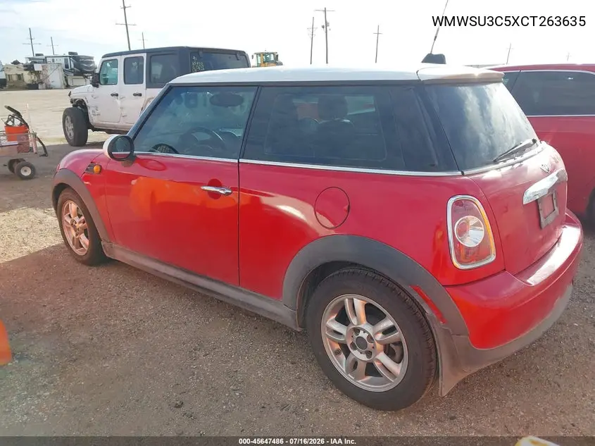 2012 Mini Cooper VIN: WMWSU3C5XCT263635 Lot: 45647486