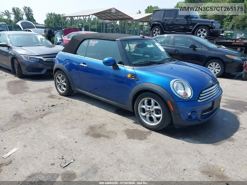 2012 Mini Cooper VIN: WMWZN3C57CT265175 Lot: 45668259