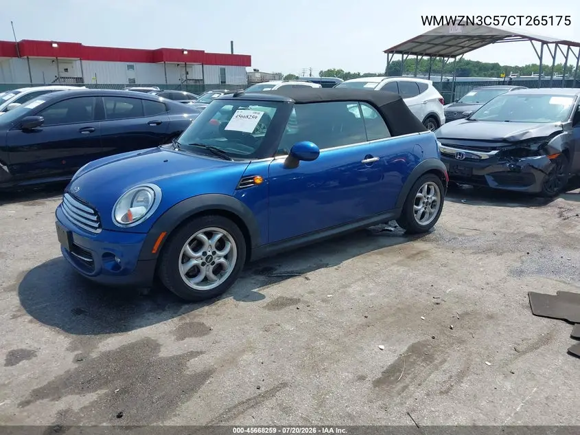 2012 Mini Cooper VIN: WMWZN3C57CT265175 Lot: 45668259