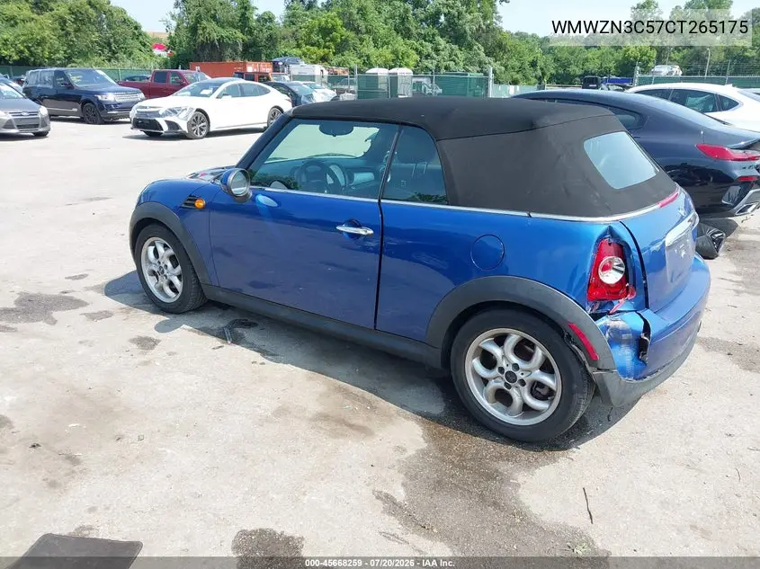2012 Mini Cooper VIN: WMWZN3C57CT265175 Lot: 45668259