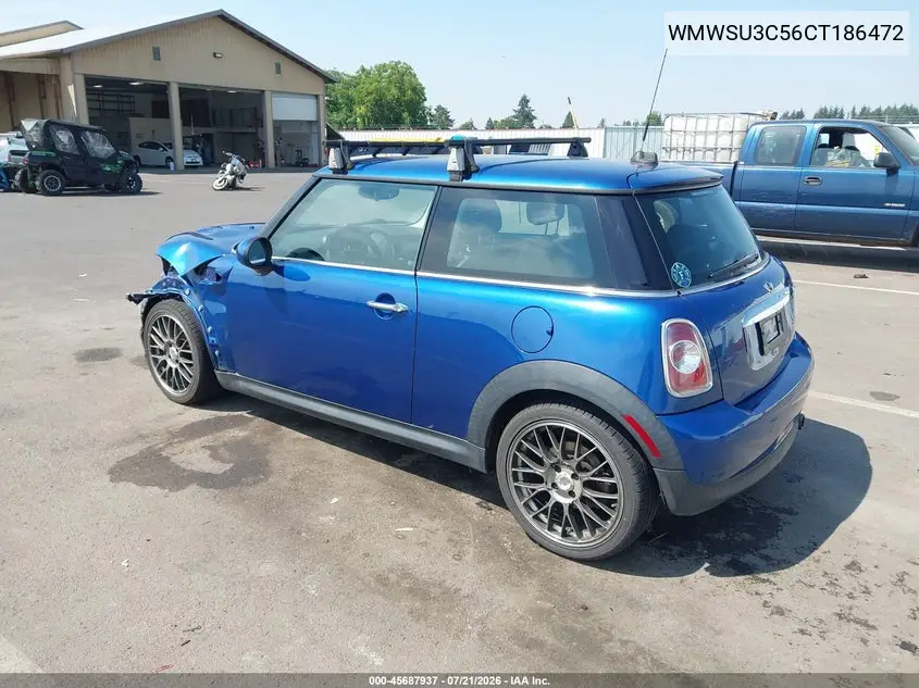 2012 Mini Cooper VIN: WMWSU3C56CT186472 Lot: 45687937
