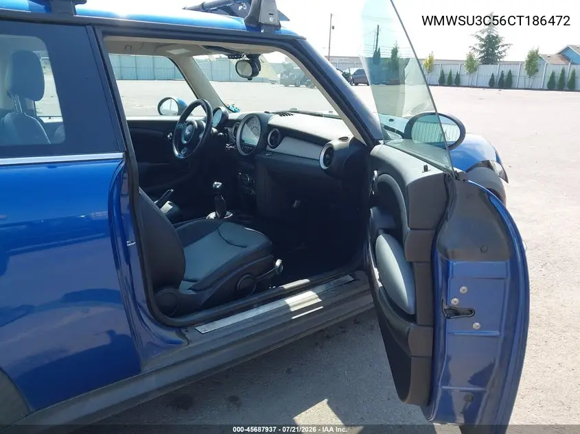 2012 Mini Cooper VIN: WMWSU3C56CT186472 Lot: 45687937