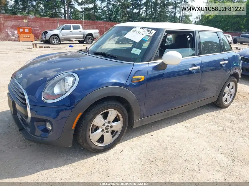2018 Mini Hardtop Cooper VIN: WMWXU1C58J2F81222 Lot: 45273274