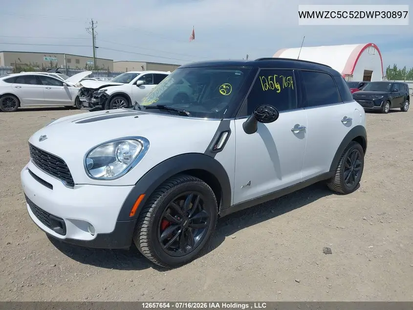 2013 Mini Countryman Cooper S VIN: WMWZC5C52DWP30897 Lot: 12657654X