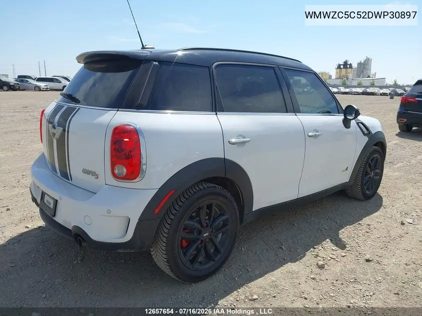 2013 Mini Countryman Cooper S VIN: WMWZC5C52DWP30897 Lot: 12657654X