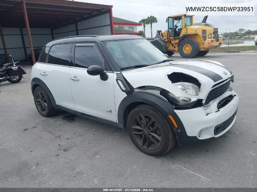 2013 Mini Countryman Cooper S VIN: WMWZC5C58DWP33951 Lot: 44147287