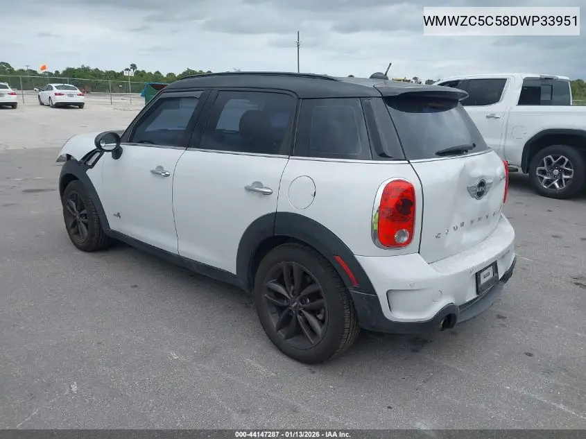 2013 Mini Countryman Cooper S VIN: WMWZC5C58DWP33951 Lot: 44147287