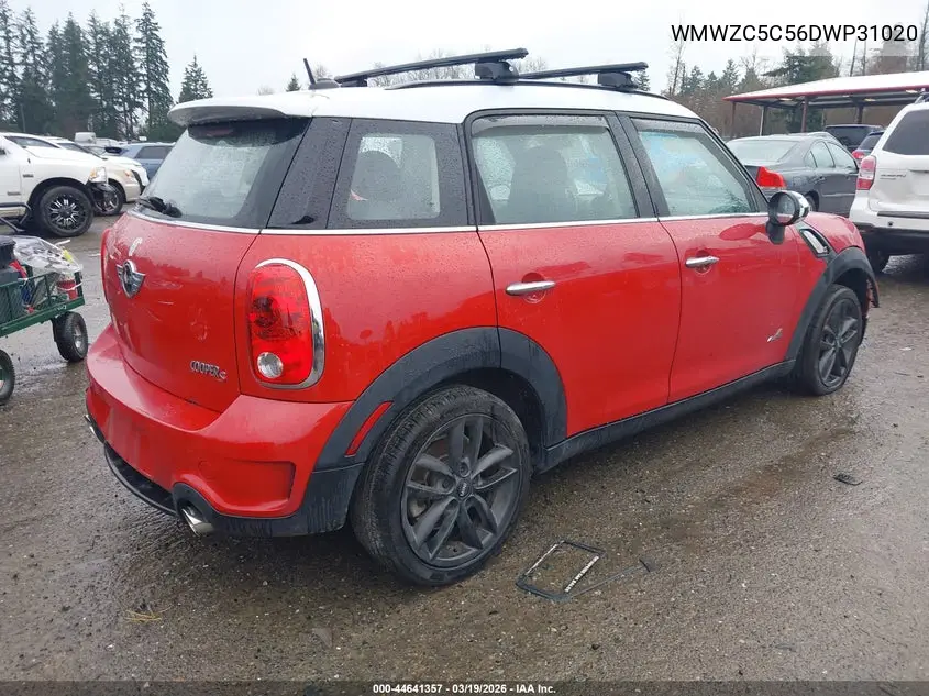 2013 Mini Countryman Cooper S VIN: WMWZC5C56DWP31020 Lot: 44641357