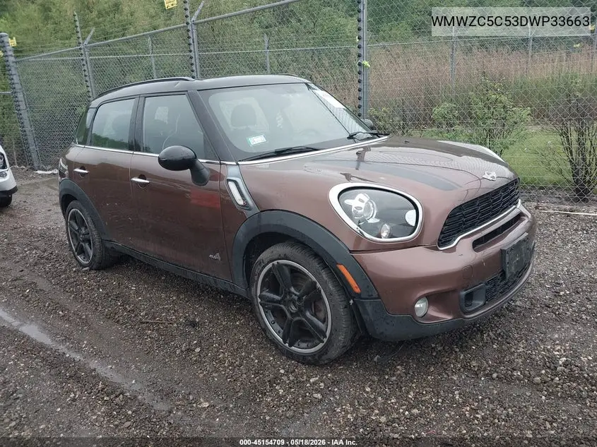 2013 Mini Countryman Cooper S VIN: WMWZC5C53DWP33663 Lot: 45154709