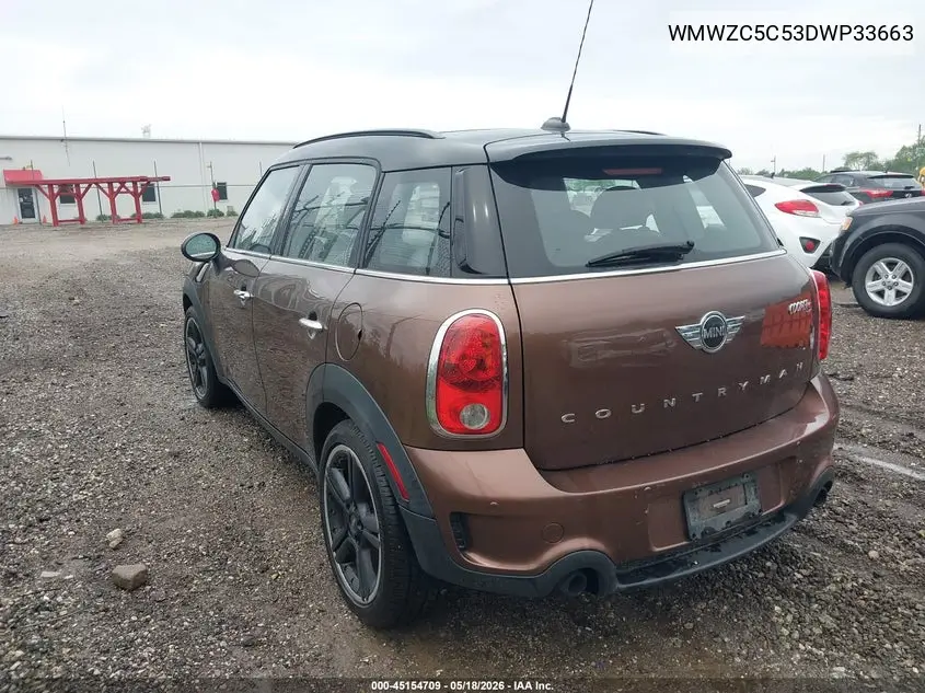 2013 Mini Countryman Cooper S VIN: WMWZC5C53DWP33663 Lot: 45154709