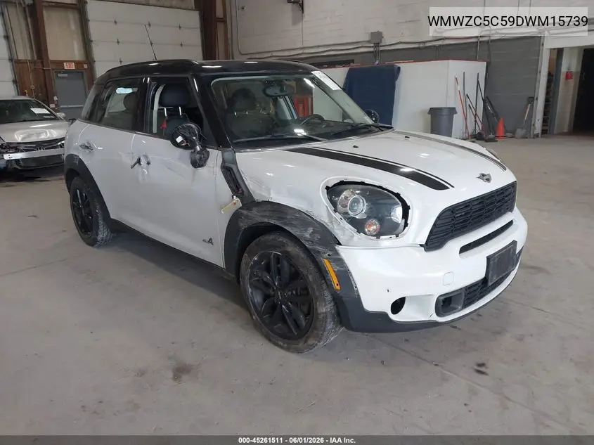 2013 Mini Countryman Cooper S VIN: WMWZC5C59DWM15739 Lot: 45261511