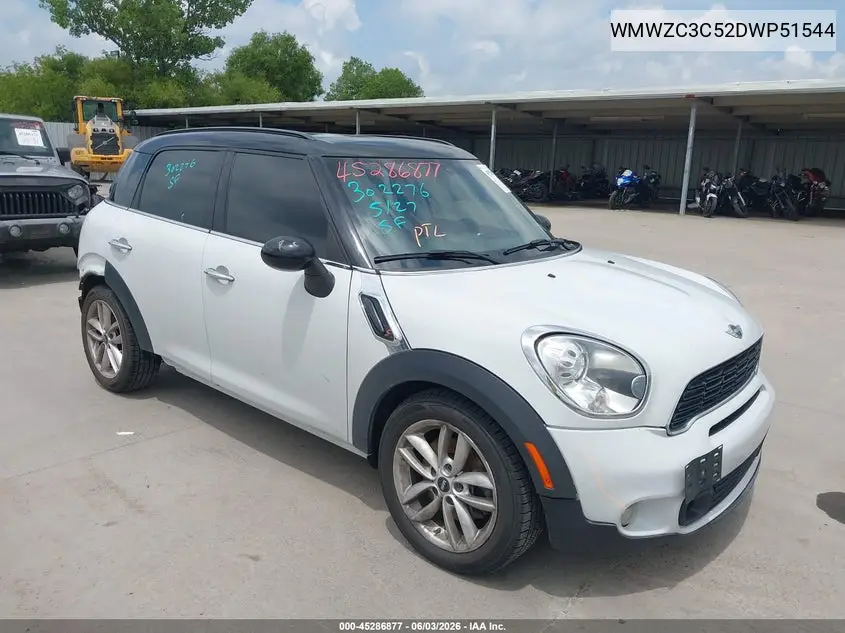 2013 Mini Countryman Cooper S VIN: WMWZC3C52DWP51544 Lot: 45286877