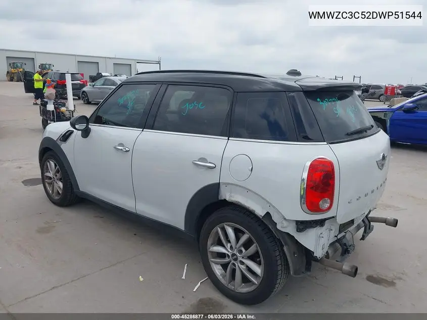 2013 Mini Countryman Cooper S VIN: WMWZC3C52DWP51544 Lot: 45286877