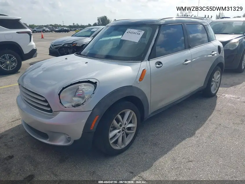 2013 Mini Countryman Cooper VIN: WMWZB3C55DWM31329 Lot: 45424116