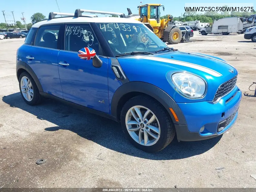 2013 Mini Countryman Cooper S VIN: WMWZC5C59DWM16275 Lot: 45433973