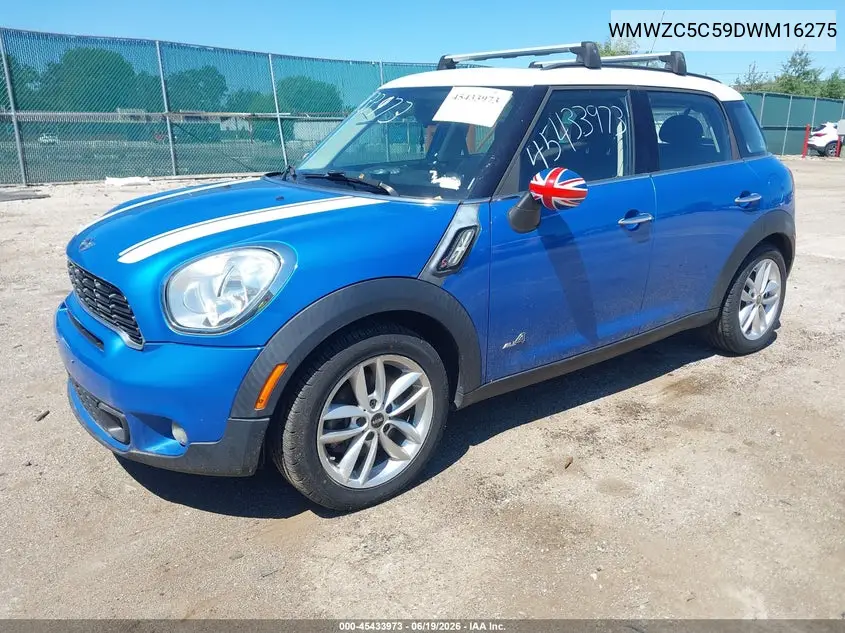 2013 Mini Countryman Cooper S VIN: WMWZC5C59DWM16275 Lot: 45433973
