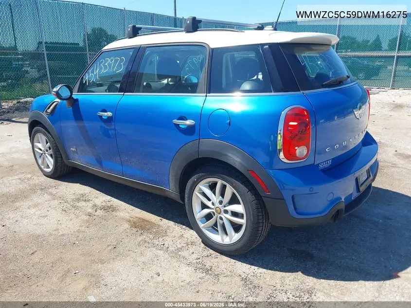 2013 Mini Countryman Cooper S VIN: WMWZC5C59DWM16275 Lot: 45433973