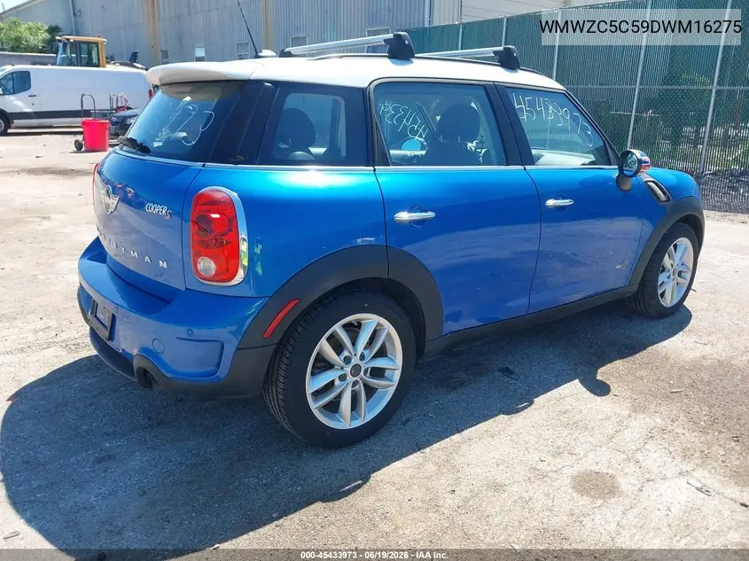 2013 Mini Countryman Cooper S VIN: WMWZC5C59DWM16275 Lot: 45433973