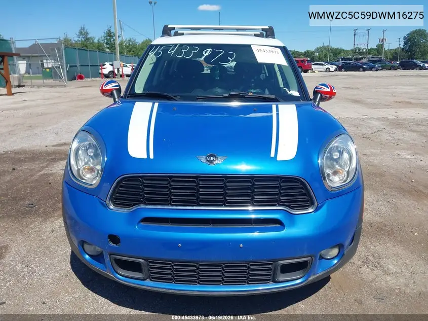 2013 Mini Countryman Cooper S VIN: WMWZC5C59DWM16275 Lot: 45433973