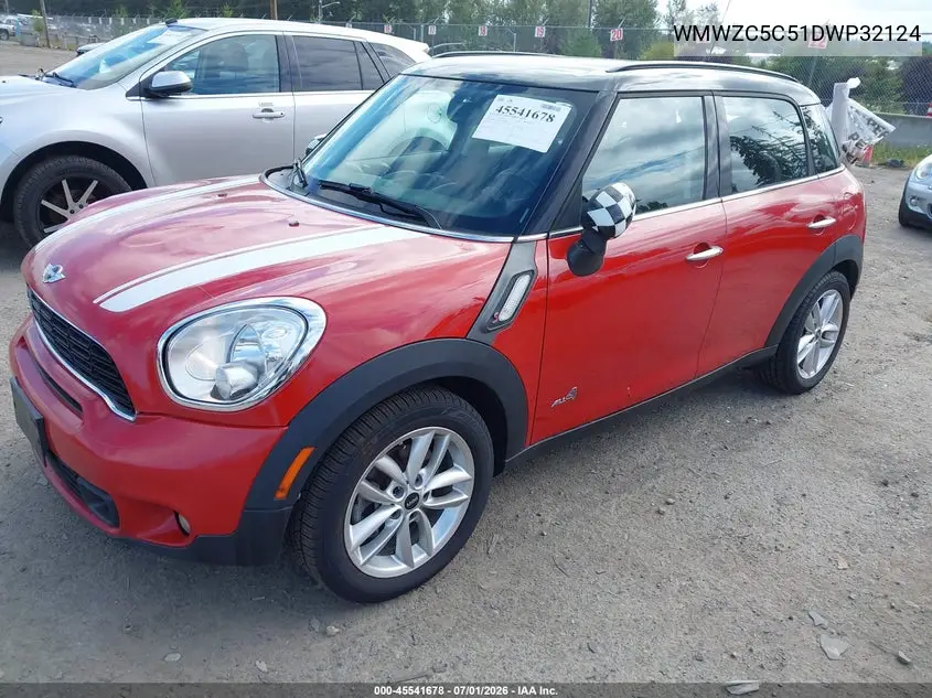 2013 Mini Countryman Cooper S VIN: WMWZC5C51DWP32124 Lot: 45541678