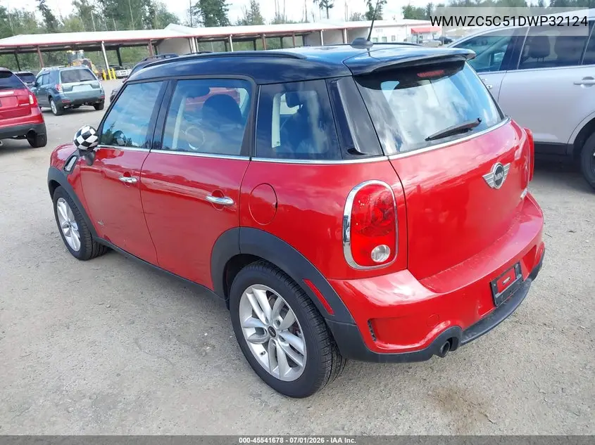 2013 Mini Countryman Cooper S VIN: WMWZC5C51DWP32124 Lot: 45541678