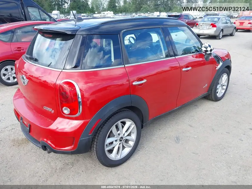 2013 Mini Countryman Cooper S VIN: WMWZC5C51DWP32124 Lot: 45541678