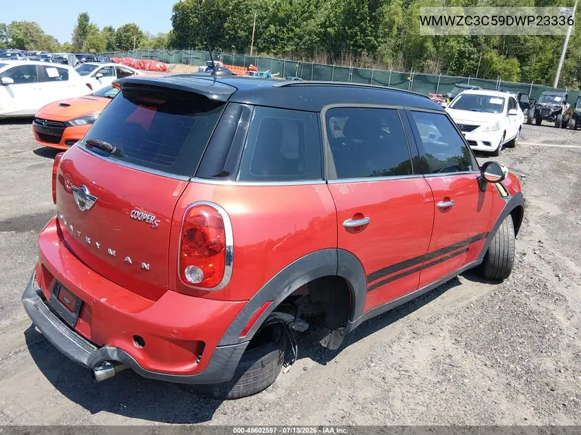 2013 Mini Countryman Cooper S VIN: WMWZC3C59DWP23336 Lot: 45602597