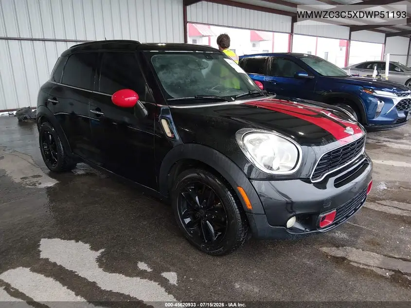 2013 Mini Countryman Cooper S VIN: WMWZC3C5XDWP51193 Lot: 45620933