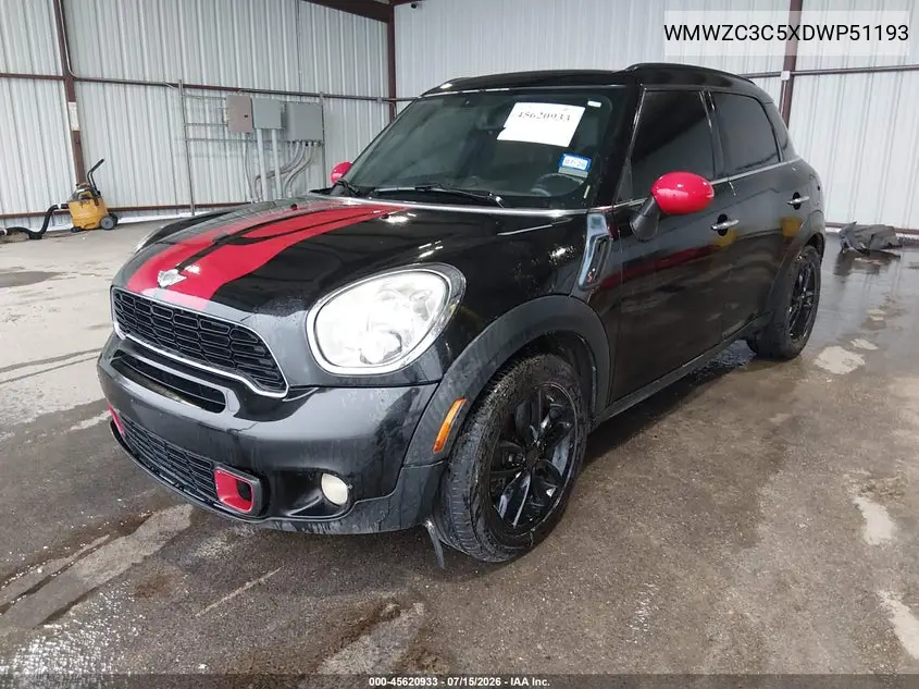 2013 Mini Countryman Cooper S VIN: WMWZC3C5XDWP51193 Lot: 45620933