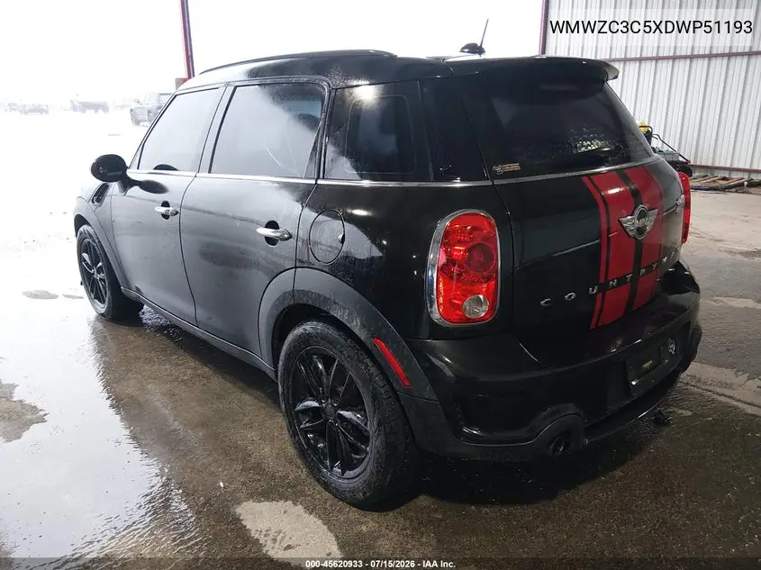 2013 Mini Countryman Cooper S VIN: WMWZC3C5XDWP51193 Lot: 45620933