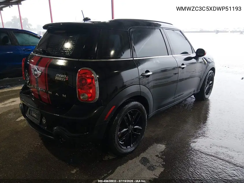 2013 Mini Countryman Cooper S VIN: WMWZC3C5XDWP51193 Lot: 45620933