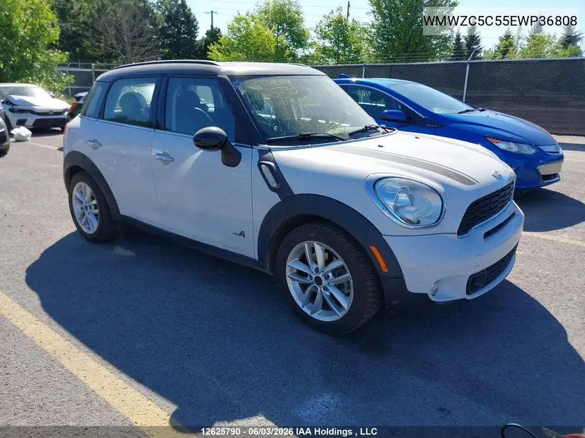 2014 Mini Countryman Cooper S VIN: WMWZC5C55EWP36808 Lot: 12625790