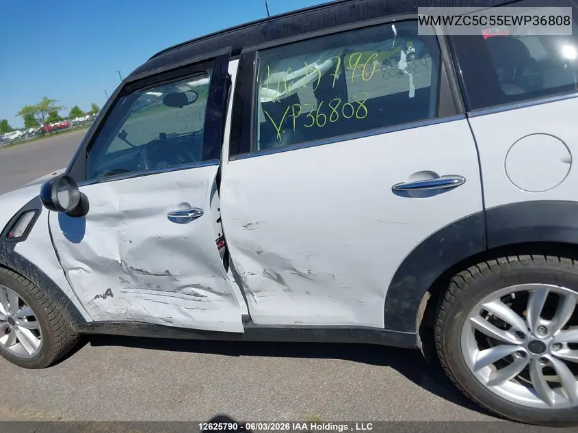 2014 Mini Countryman Cooper S VIN: WMWZC5C55EWP36808 Lot: 12625790