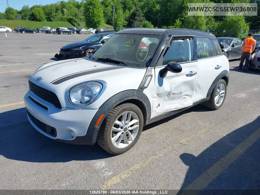 2014 Mini Countryman Cooper S VIN: WMWZC5C55EWP36808 Lot: 12625790