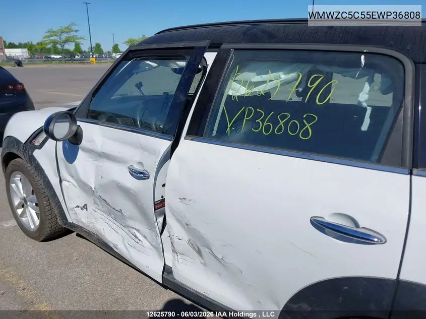 2014 Mini Countryman Cooper S VIN: WMWZC5C55EWP36808 Lot: 12625790