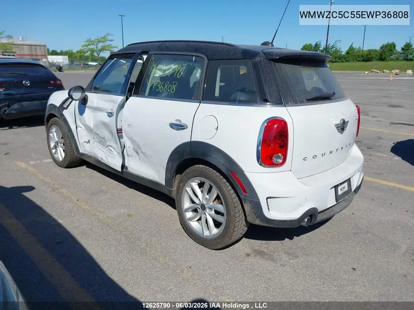 2014 Mini Countryman Cooper S VIN: WMWZC5C55EWP36808 Lot: 12625790