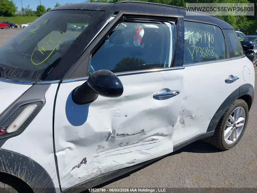 2014 Mini Countryman Cooper S VIN: WMWZC5C55EWP36808 Lot: 12625790
