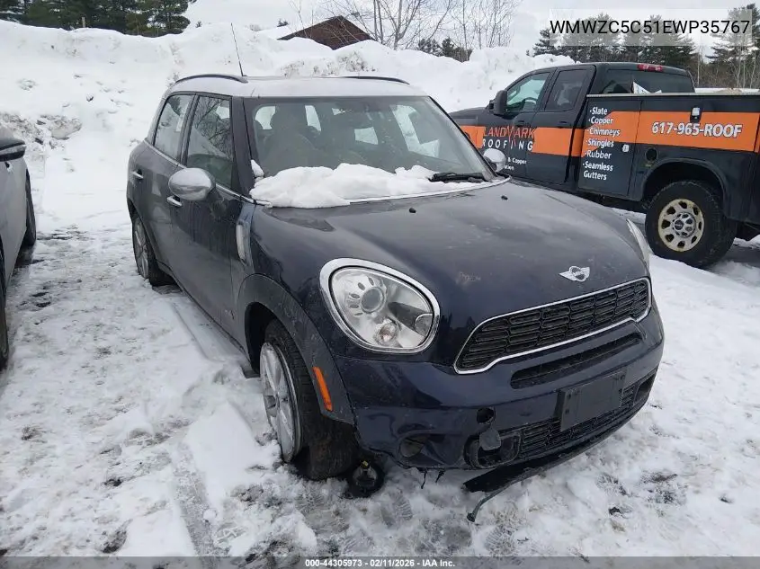 2014 Mini Countryman Cooper S VIN: WMWZC5C51EWP35767 Lot: 44305973