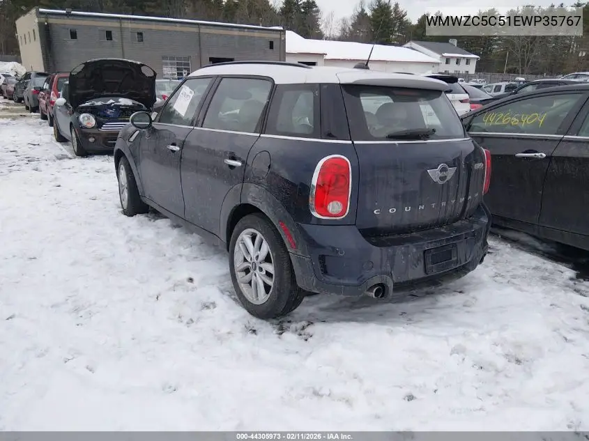 2014 Mini Countryman Cooper S VIN: WMWZC5C51EWP35767 Lot: 44305973