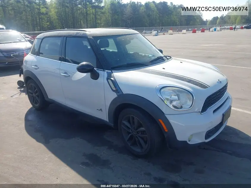 2014 Mini Countryman Cooper S VIN: WMWZC5C50EWP36974 Lot: 44715347